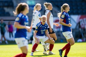 Elise Thorsnes avgjorde toppkampen mot Rosenborg og sørget for at Vålerenga fikk en luke på toppen av tabellen. Foto: Marius Simensen / Bildbyrån