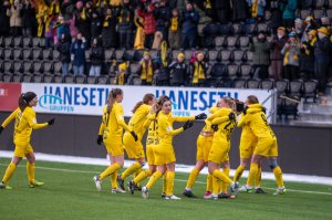 Bodø/Glimt jakter opprykk og er á poeng med AaFK Fortuna. Denne runden møtes lagene til et svært viktig oppgjør. Foto: Kent Even Grundstad