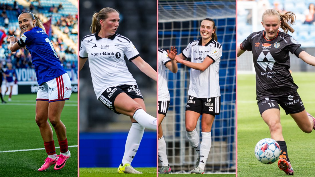 ÅRETS UNGE SPILLER: Ronja Arnesen, Andrea Buberg, Cille Nilsen, Marie Krogsæter Sæterøy. Foto: TFK / Bildbyrån / Kristian Moe