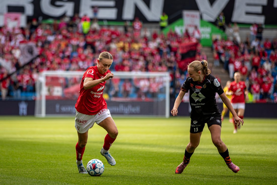 CUPFINALEN: Lauren Davidson ble banens beste da Brann vant cupfinalen på Ullevaal Stadion. Foto: Odd Sindre Tonning / TFK