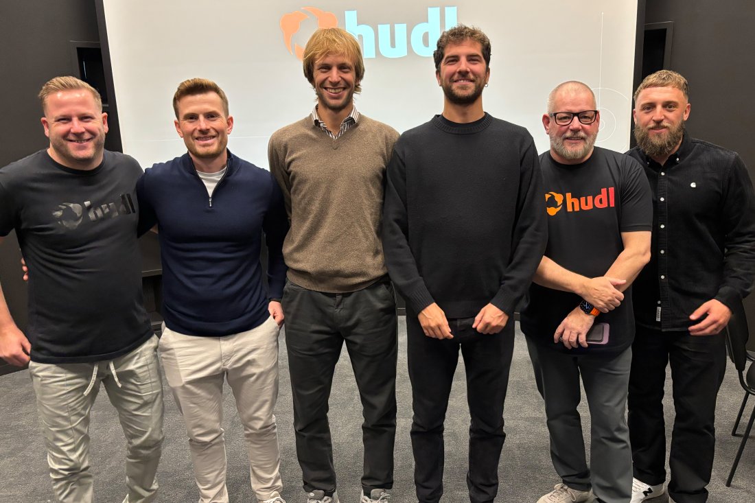 Steve Doyle, Dr. Will Sparkes, Andrea Panepinto, Gabriele Gnecco, Lance Du’Lac og Luke Bowen fra Hudl under TFK og NTF-seminaret på Ullevål Stadion.