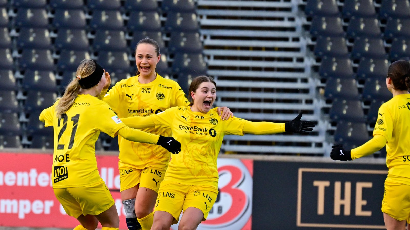 Bodø/Glimt var tilbake med et smell etter den utsatte kampen forrige runde, og vant 4-0 over Fyllingsdalen. Foto: Kent Even Grundstad